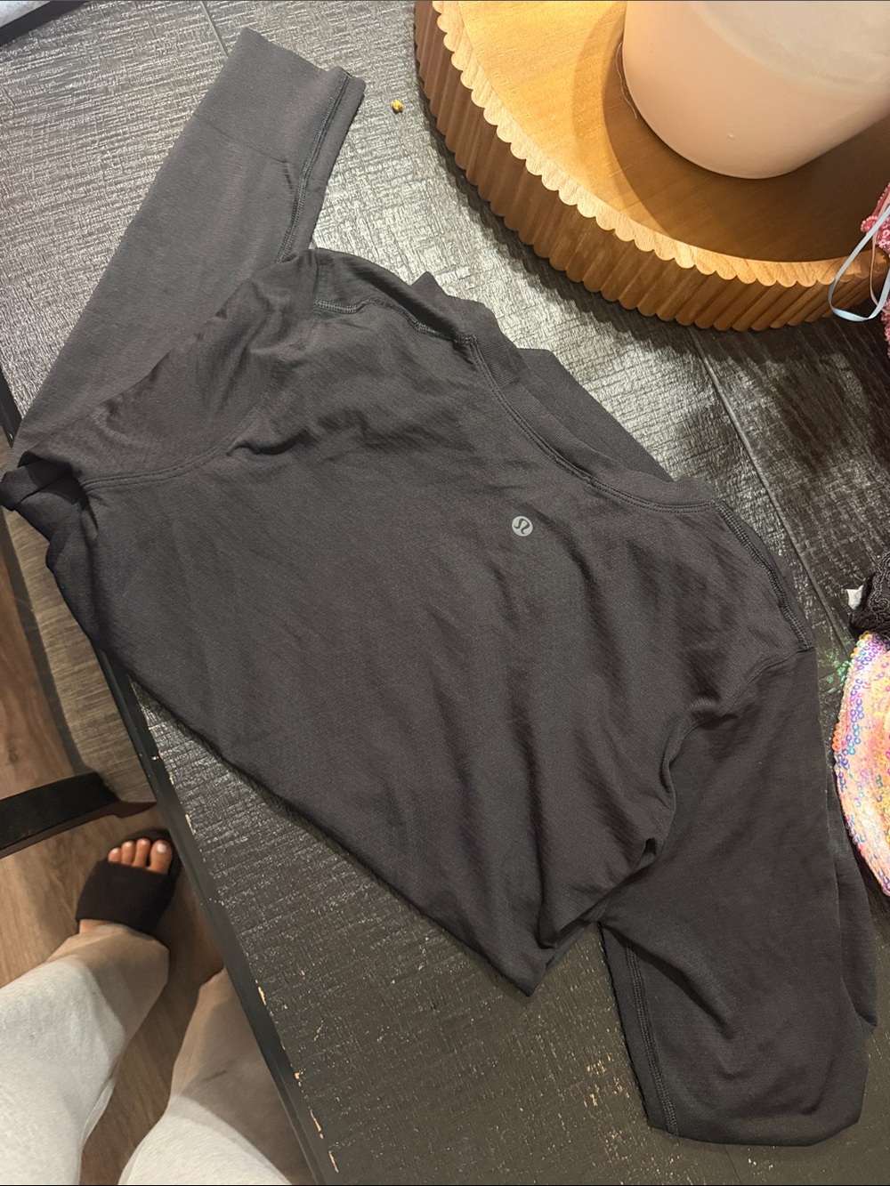 lululemon athletica Swiftly Tech Relaxed Black Long Sleeve Performance Top